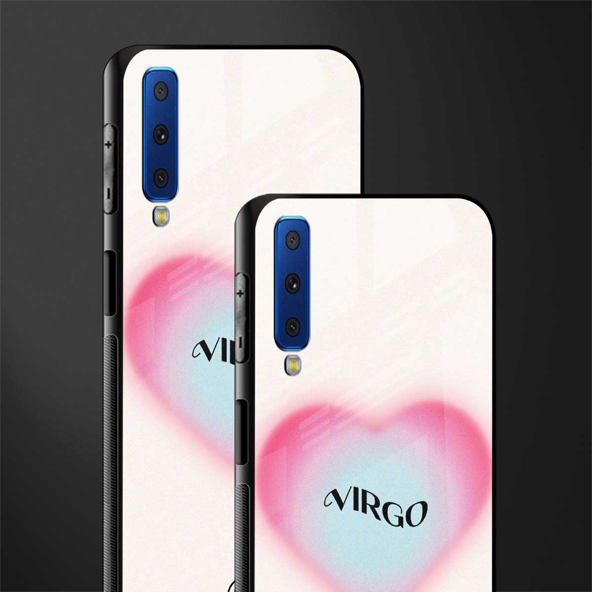 virgo minimalistic glass case for samsung galaxy a7 2018 image-2