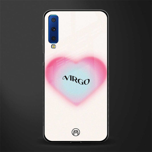 virgo minimalistic glass case for samsung galaxy a7 2018 image