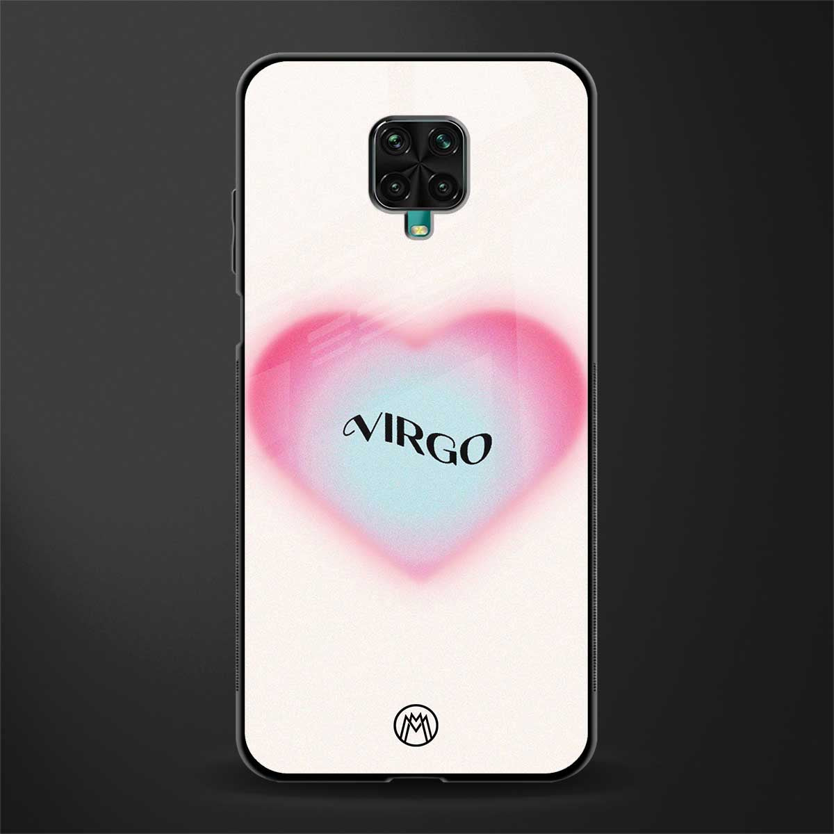 virgo minimalistic glass case for redmi note 9 pro max image