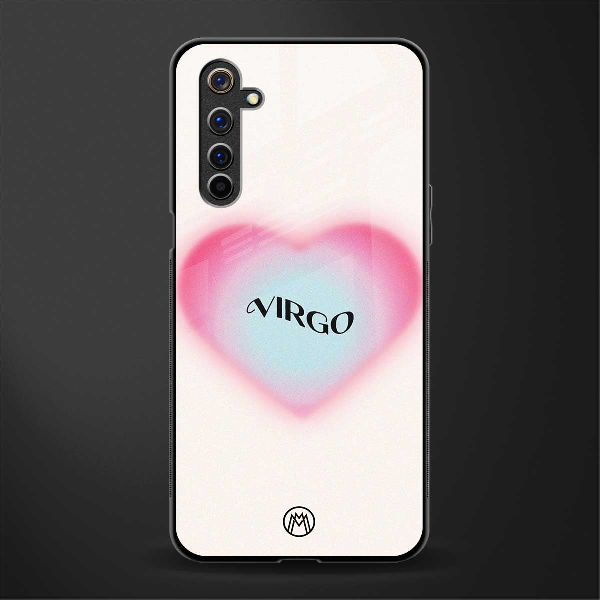 virgo minimalistic glass case for realme 6 image