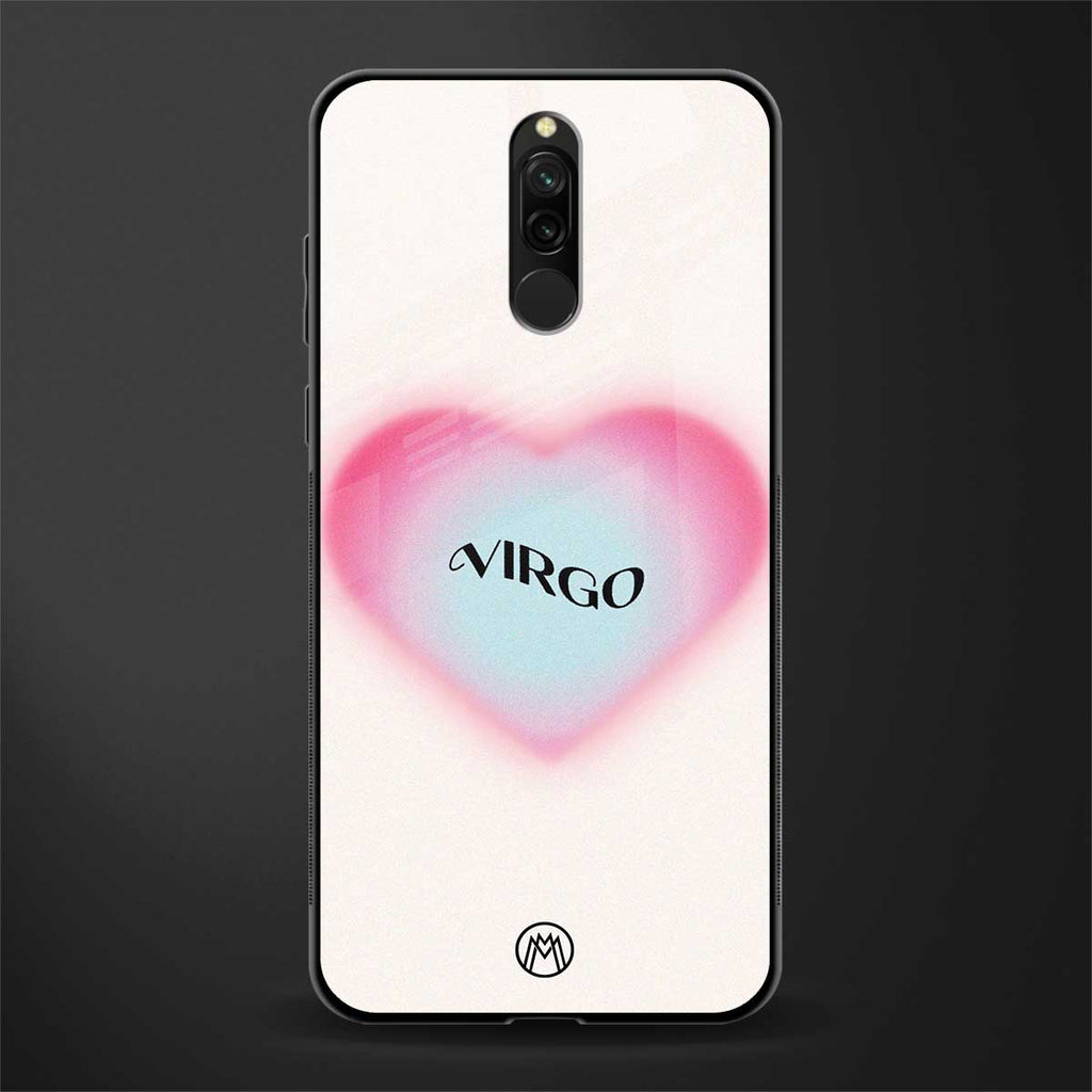 virgo minimalistic glass case for redmi 8 image