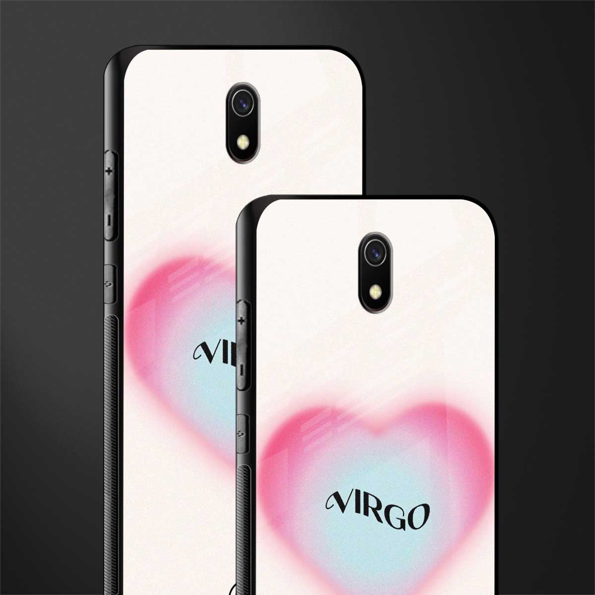 virgo minimalistic glass case for redmi 8a image-2