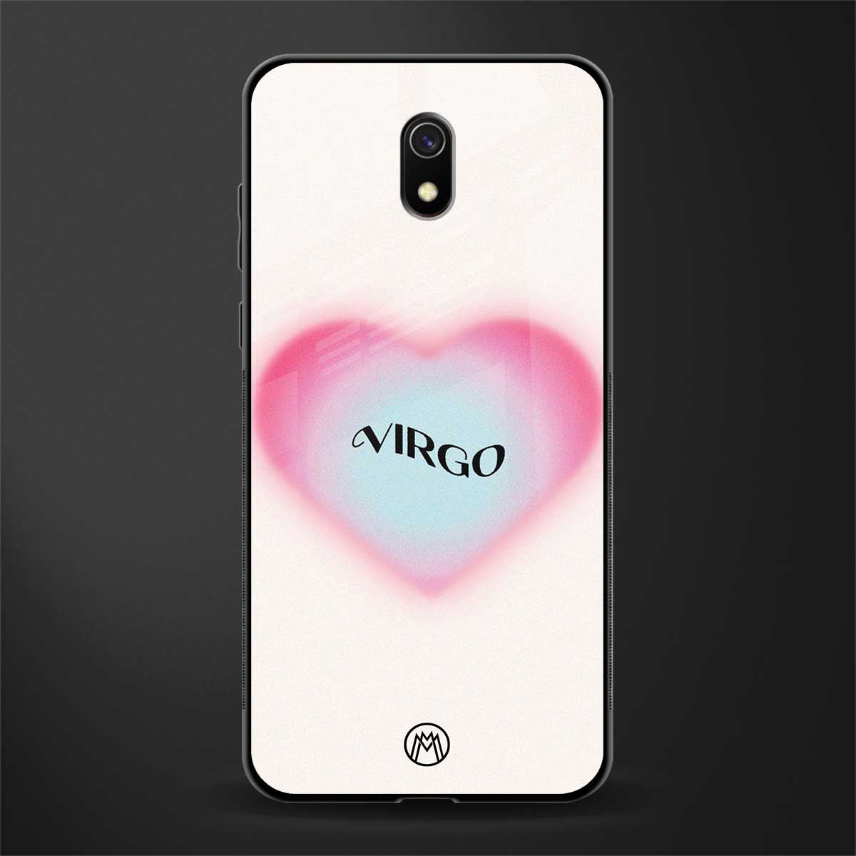 virgo minimalistic glass case for redmi 8a image