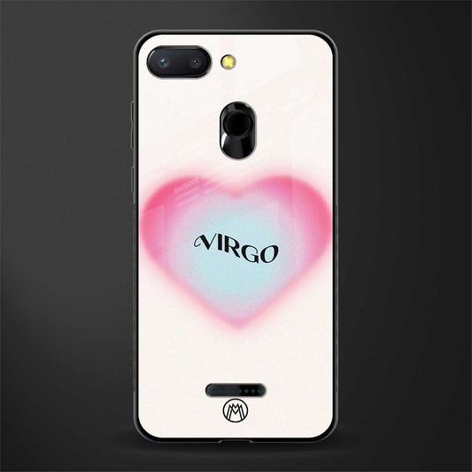 virgo minimalistic glass case for redmi 6 image