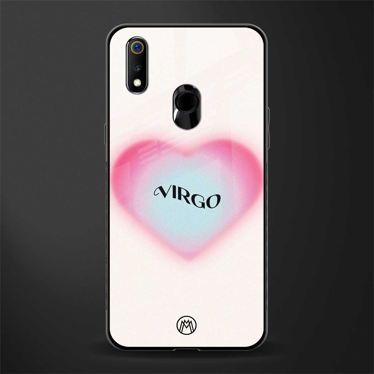 virgo minimalistic glass case for realme 3i image