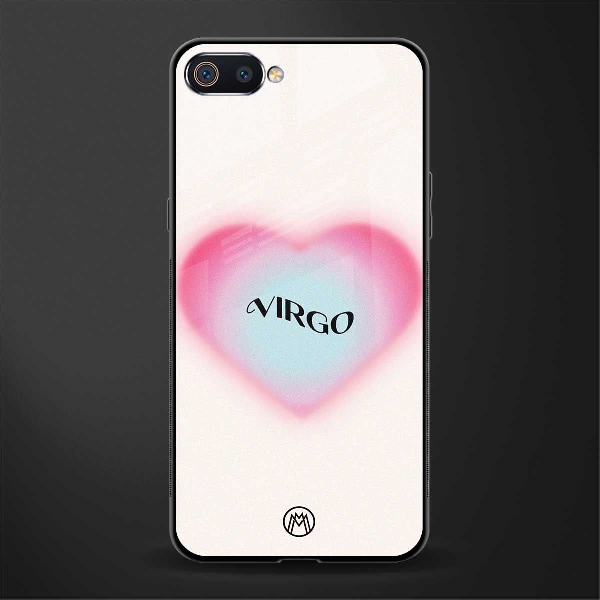 virgo minimalistic glass case for realme c2 image