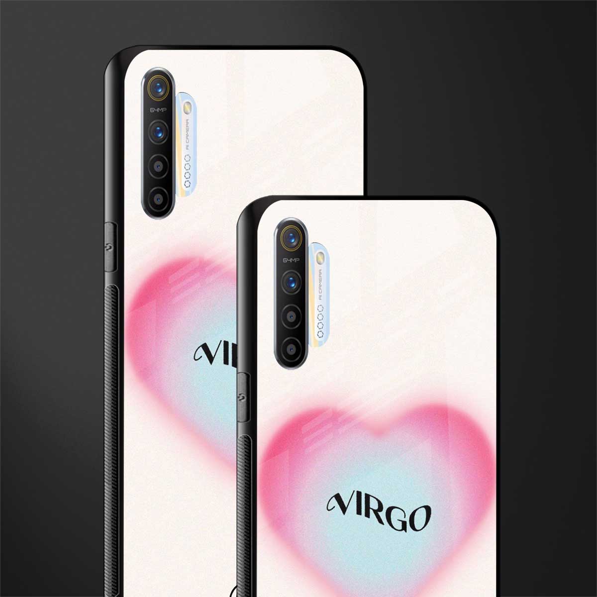 virgo minimalistic glass case for realme xt image-2