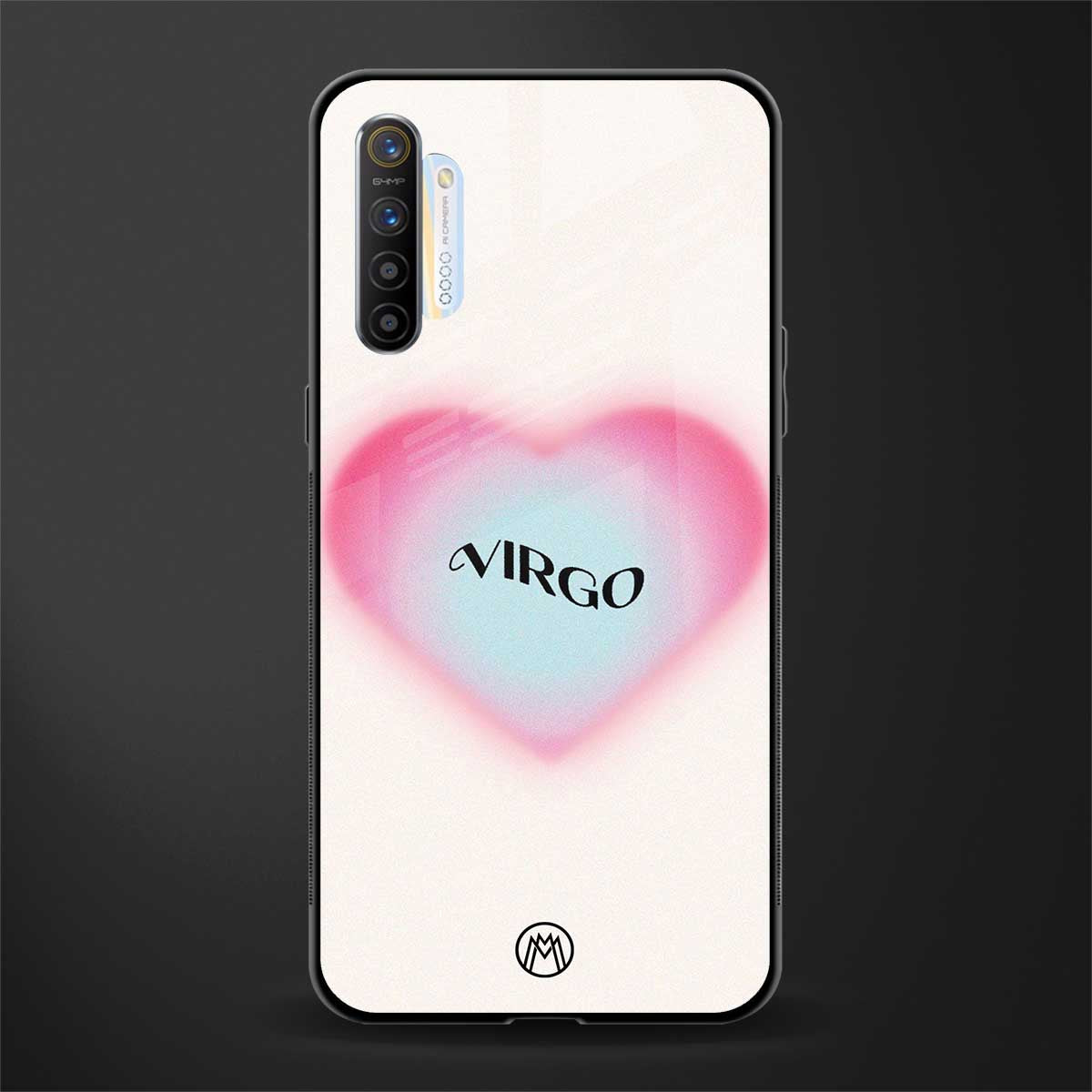 virgo minimalistic glass case for realme xt image