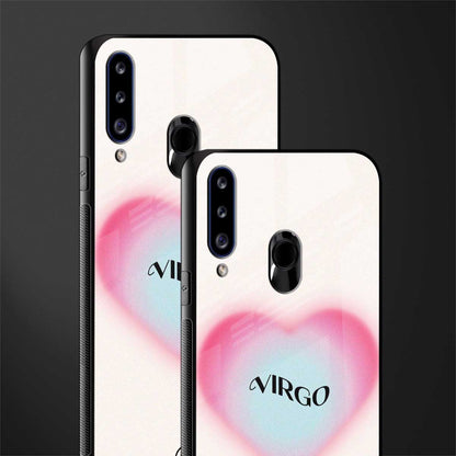 virgo minimalistic glass case for samsung galaxy a20s image-2