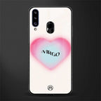 virgo minimalistic glass case for samsung galaxy a20s image