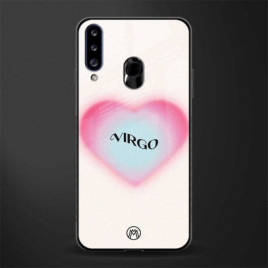 virgo minimalistic glass case for samsung galaxy a20s image