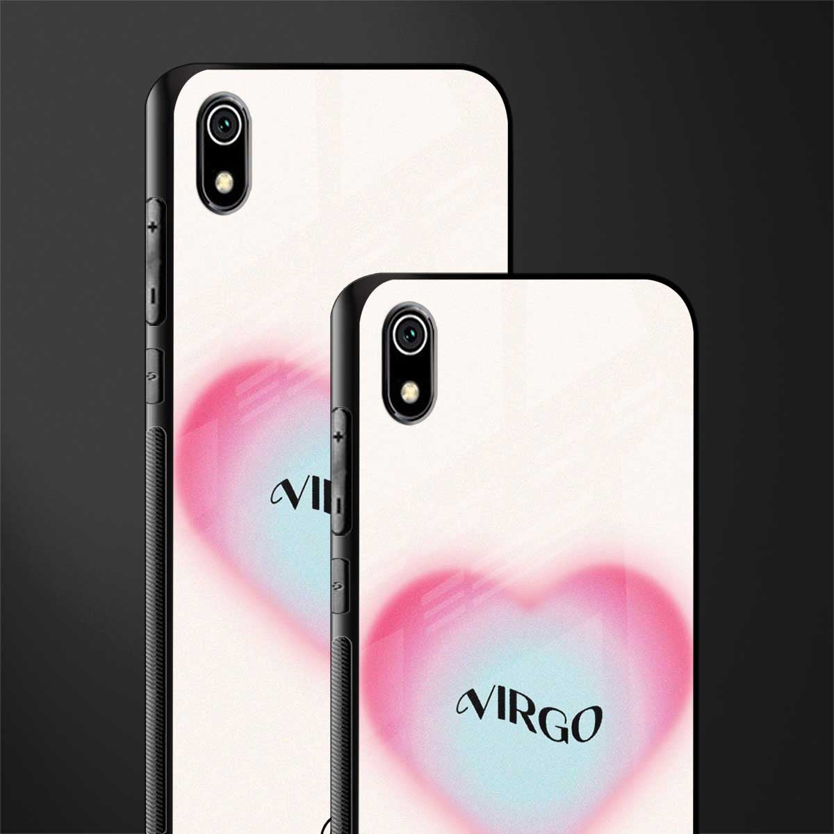 virgo minimalistic glass case for redmi 7a image-2