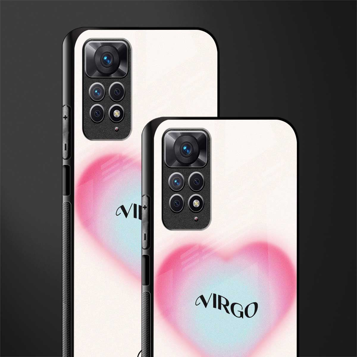 virgo minimalistic glass case for redmi note 11s image-2