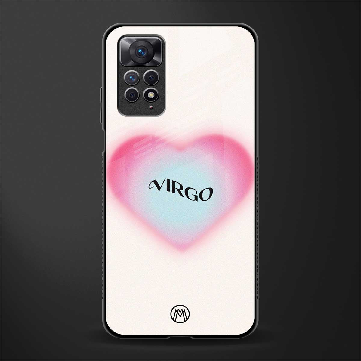 virgo minimalistic glass case for redmi note 11 pro image