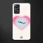 virgo minimalistic glass case for redmi note 11 image