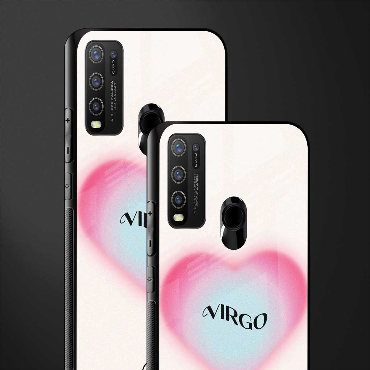 virgo minimalistic glass case for vivo y50 image-2