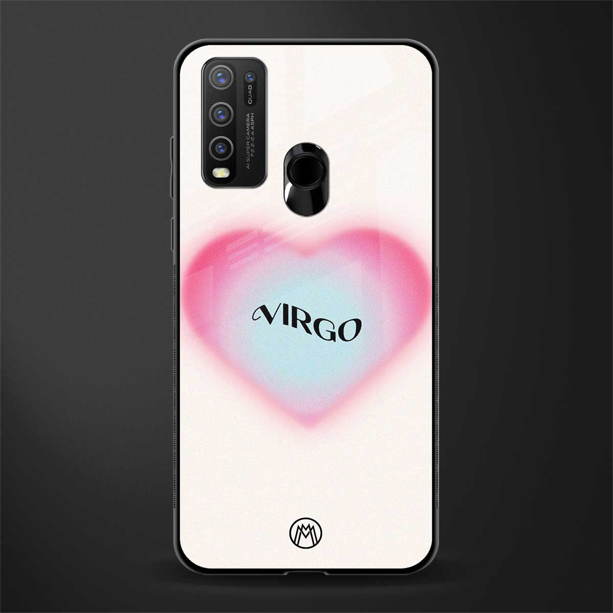 virgo minimalistic glass case for vivo y50 image