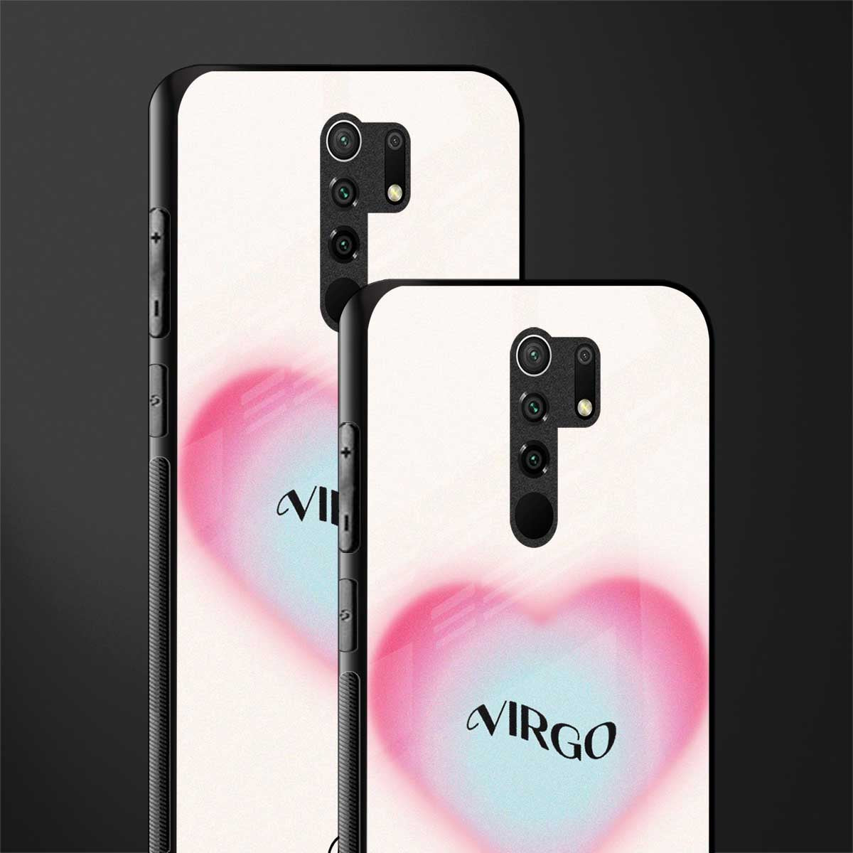 virgo minimalistic glass case for redmi 9 prime image-2