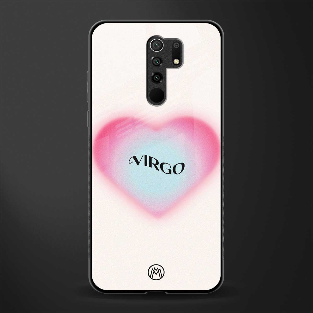 virgo minimalistic glass case for redmi 9 prime image
