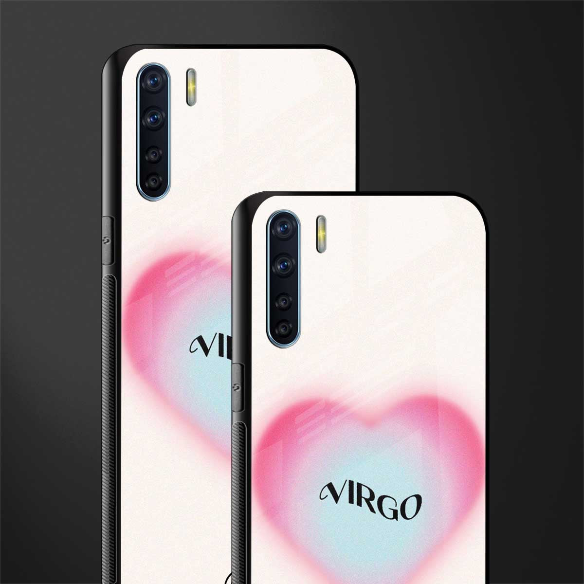 virgo minimalistic glass case for oppo f15 image-2