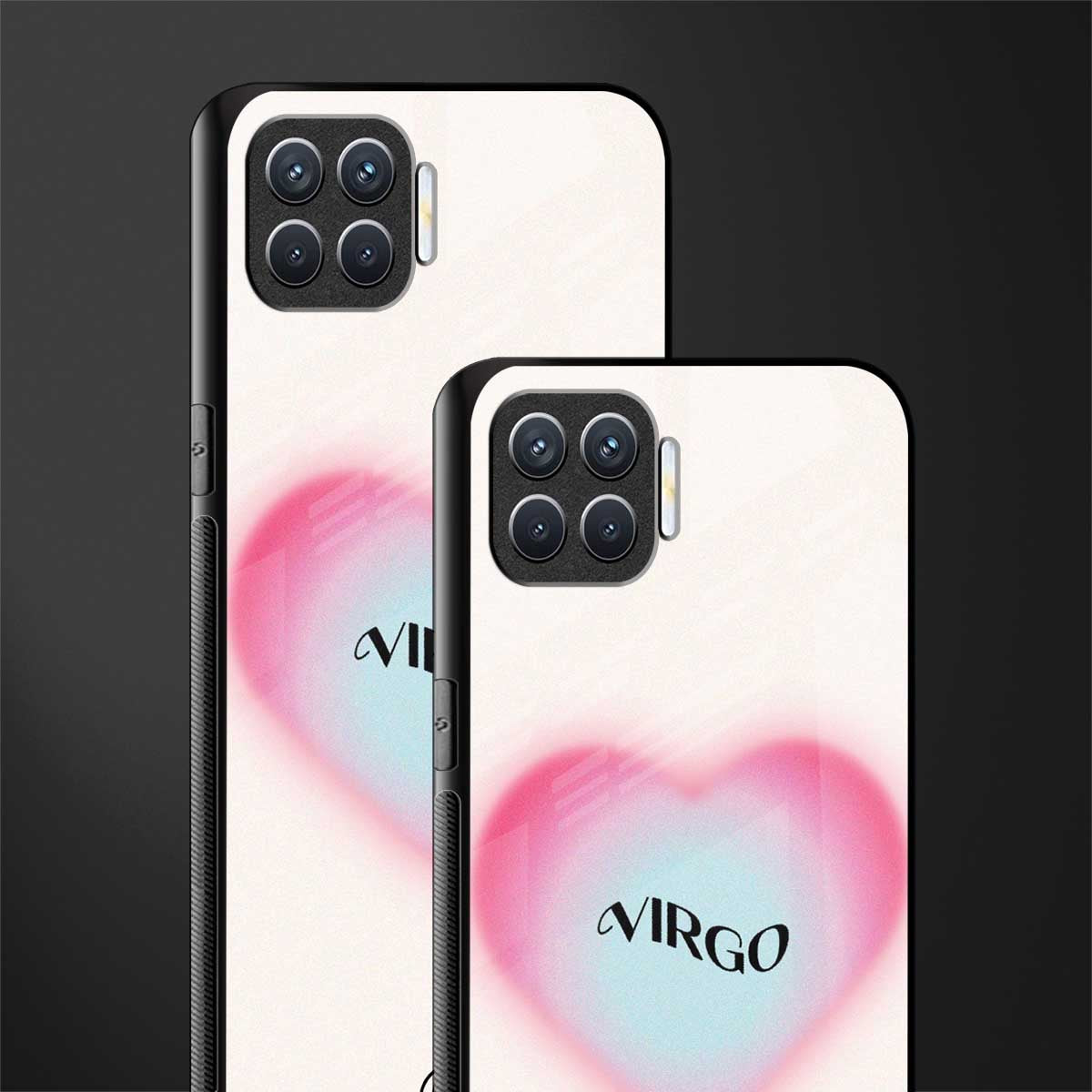 virgo minimalistic glass case for oppo f17 pro image-2