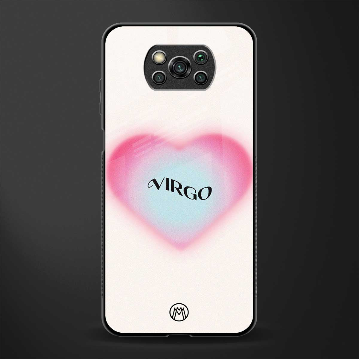 virgo minimalistic glass case for poco x3 pro image