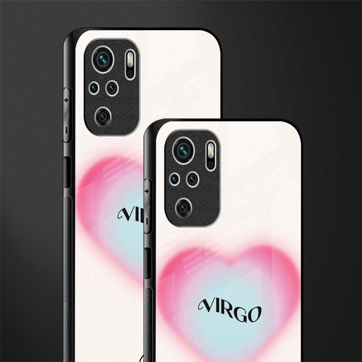 virgo minimalistic glass case for redmi note 10 image-2