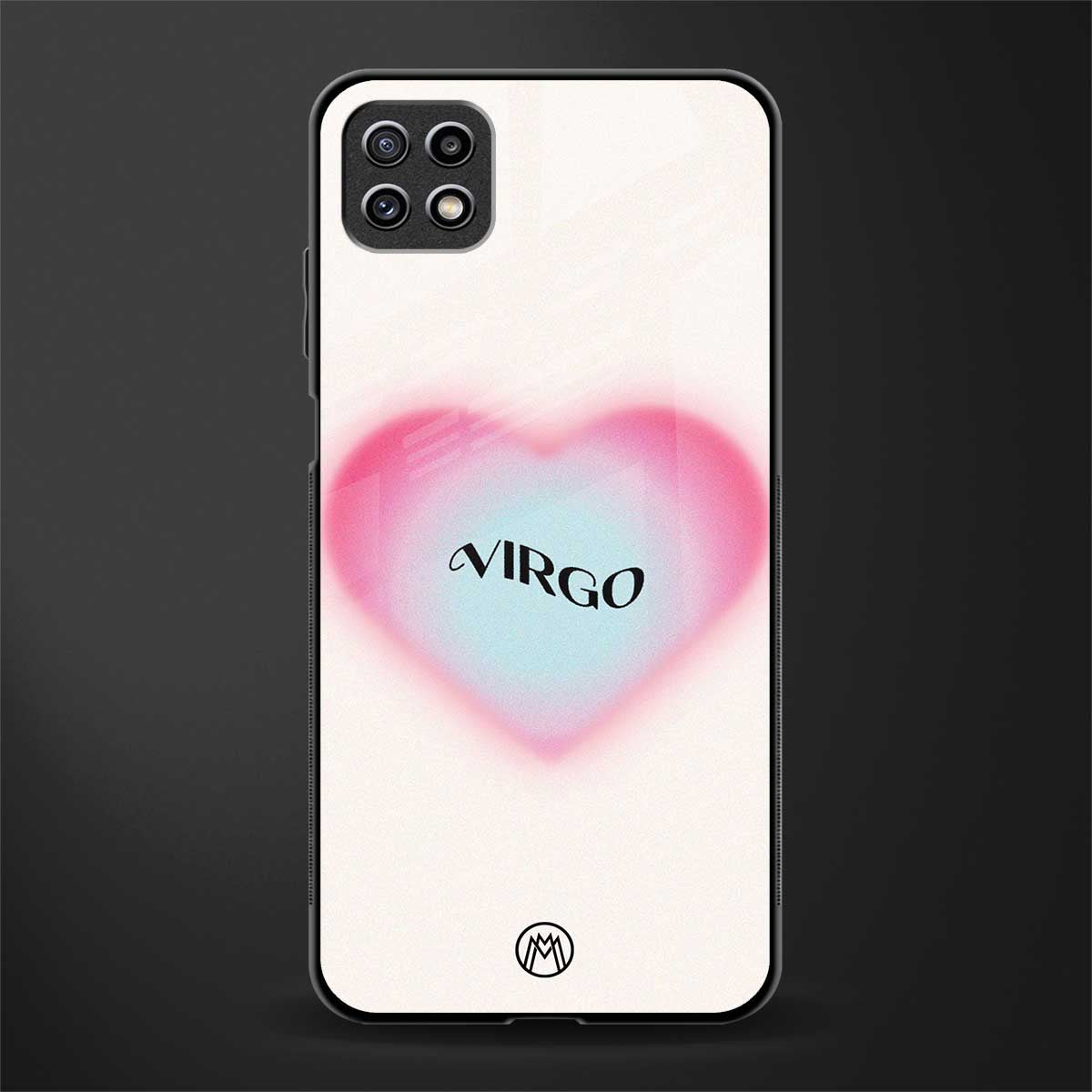 virgo minimalistic glass case for samsung galaxy a22 5g image