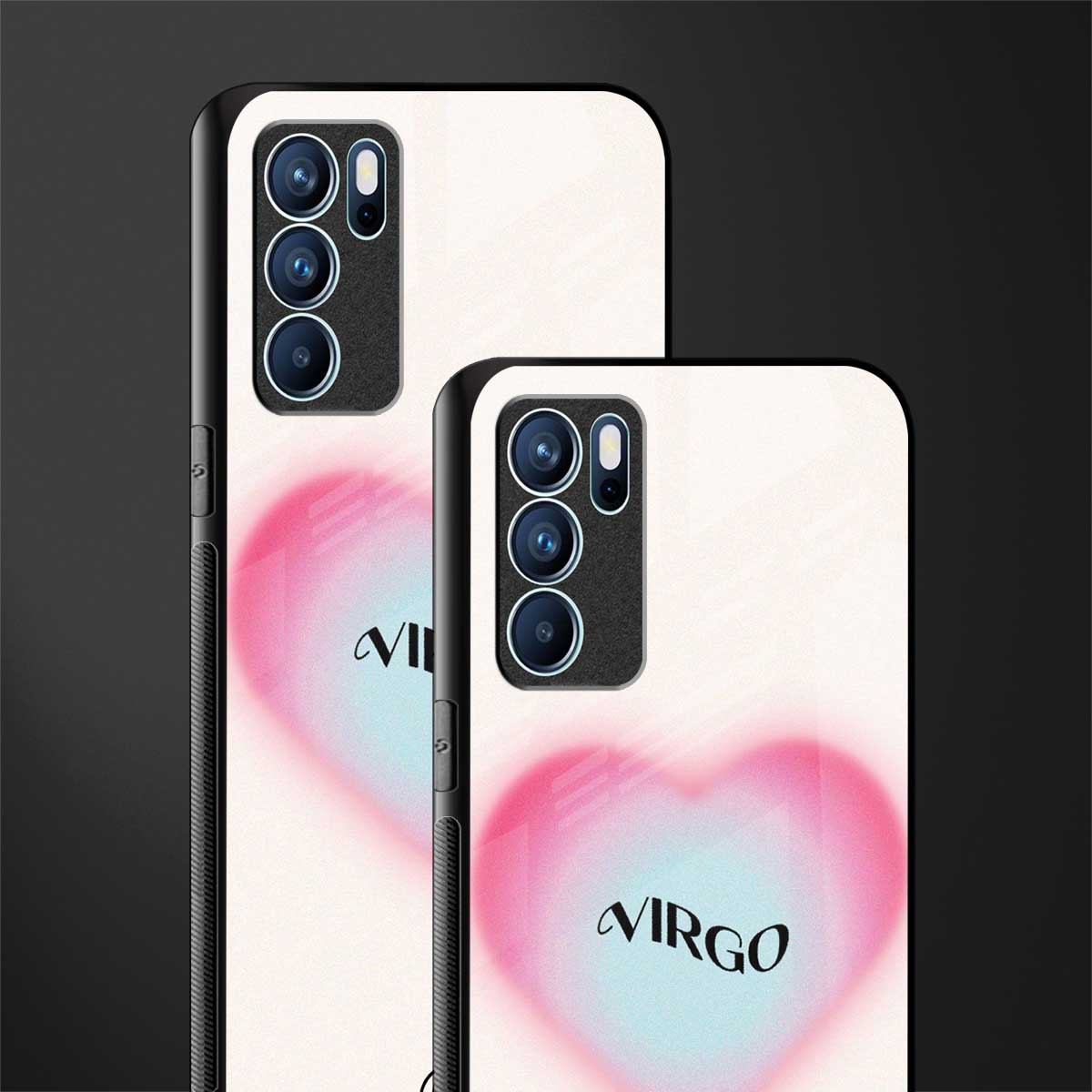 virgo minimalistic glass case for oppo reno6 5g image-2