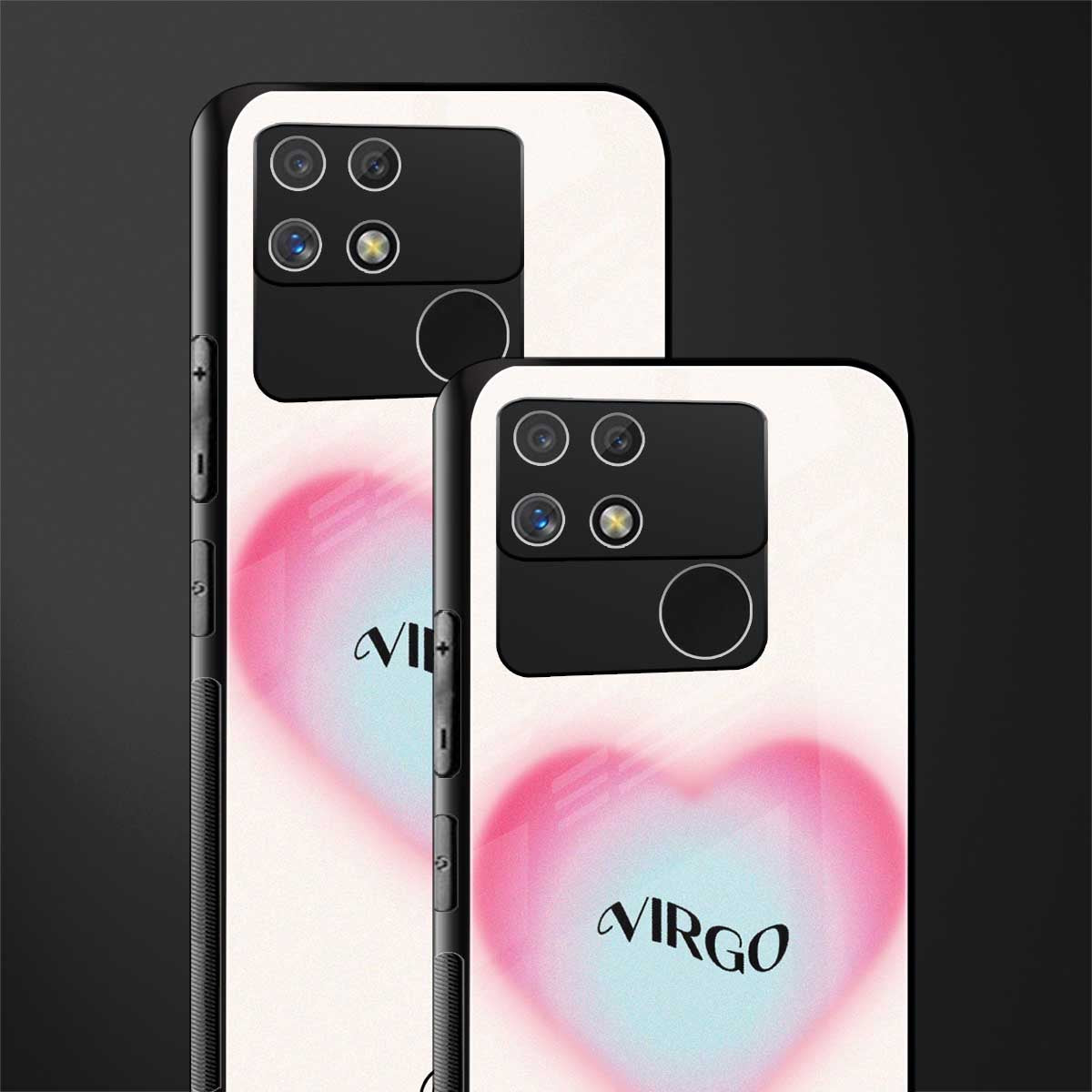 virgo minimalistic back phone cover | glass case for realme narzo 50a