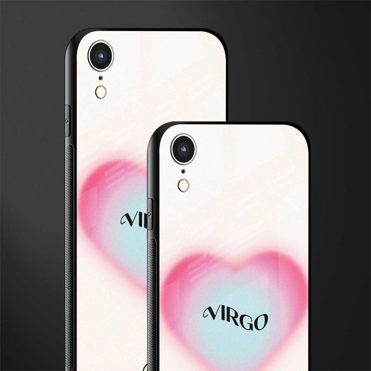 virgo minimalistic glass case for iphone xr image-2