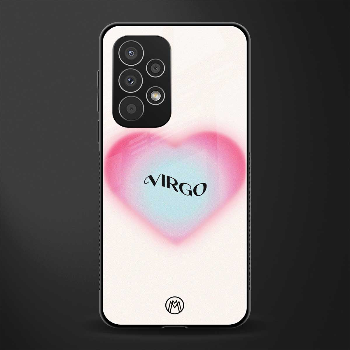 virgo minimalistic back phone cover | glass case for samsung galaxy a23