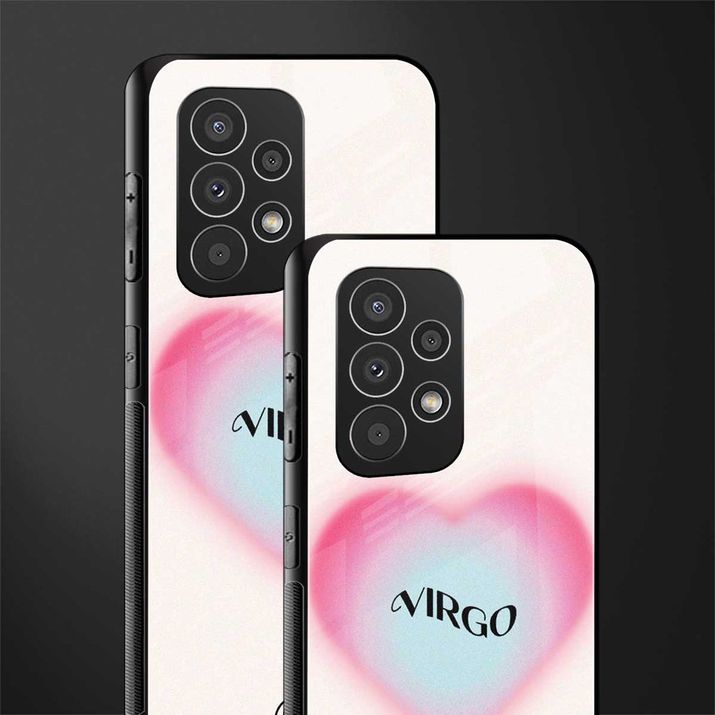 virgo minimalistic back phone cover | glass case for samsung galaxy a73 5g