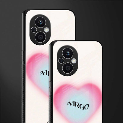 virgo minimalistic back phone cover | glass case for oppo f21 pro 5g