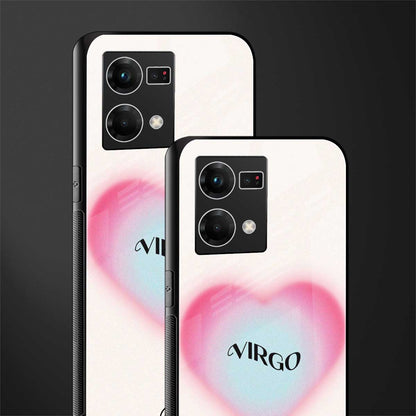 virgo minimalistic back phone cover | glass case for oppo f21 pro 4g