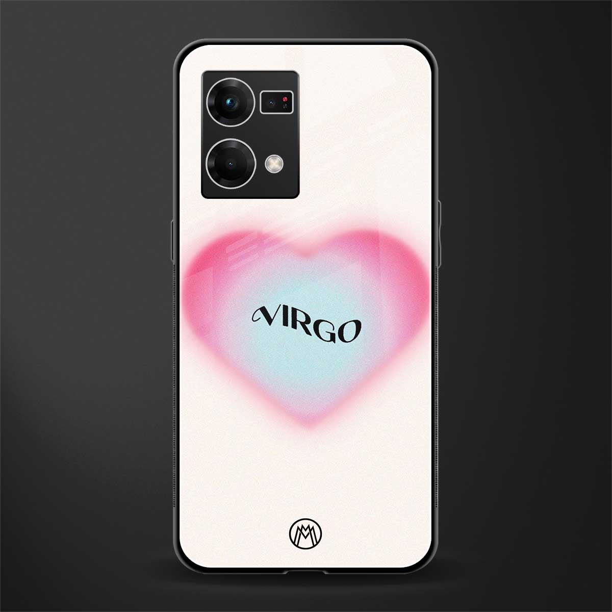 virgo minimalistic back phone cover | glass case for oppo f21 pro 4g