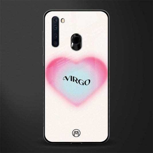 virgo minimalistic glass case for samsung a21 image