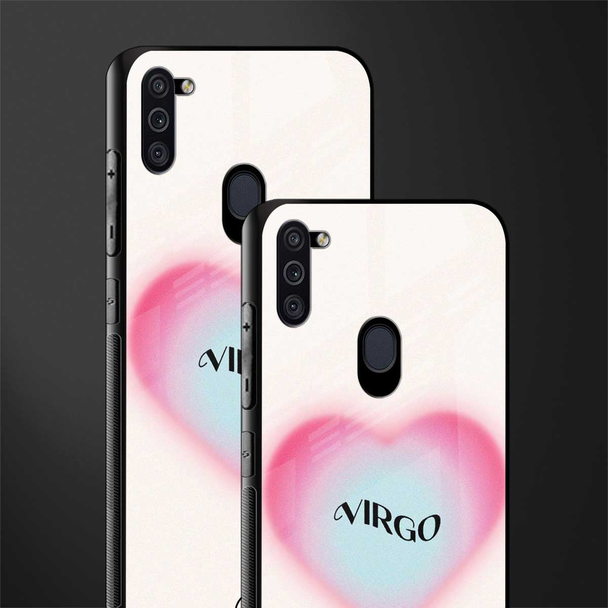 virgo minimalistic glass case for samsung a11 image-2