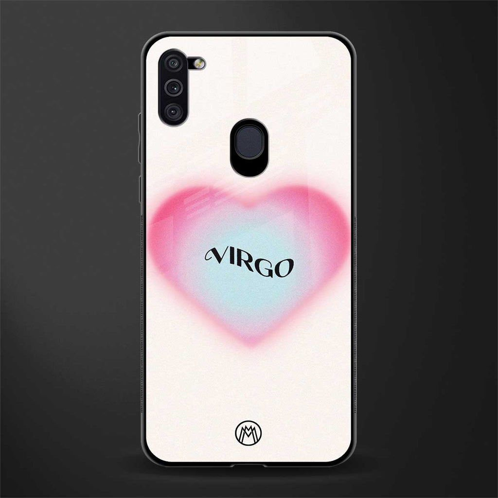 virgo minimalistic glass case for samsung galaxy m11 image