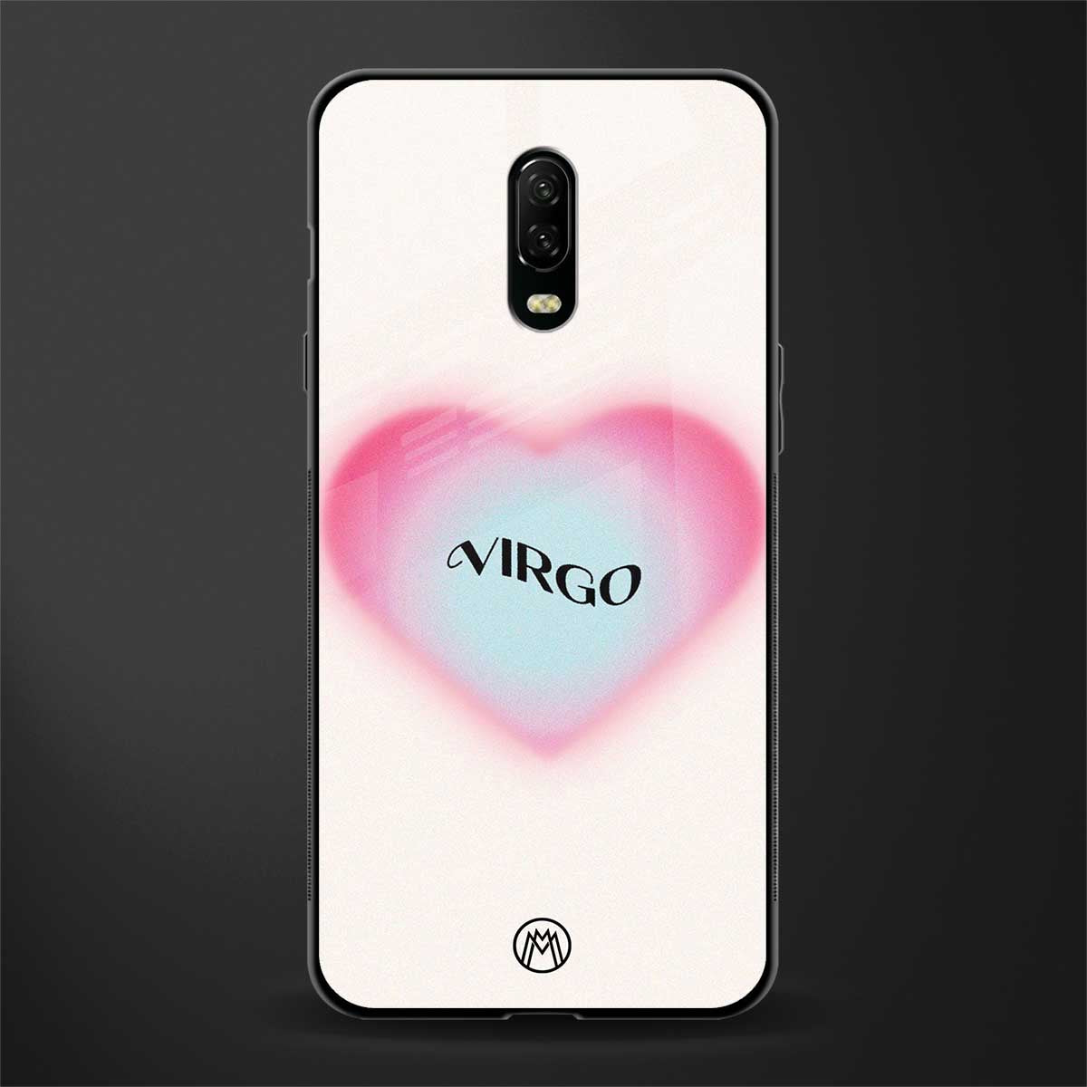virgo minimalistic glass case for oneplus 6t image