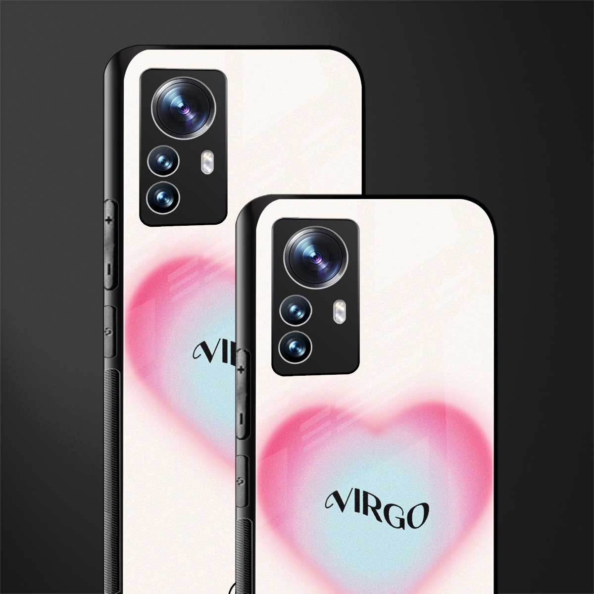 virgo minimalistic back phone cover | glass case for xiaomi 12 pro