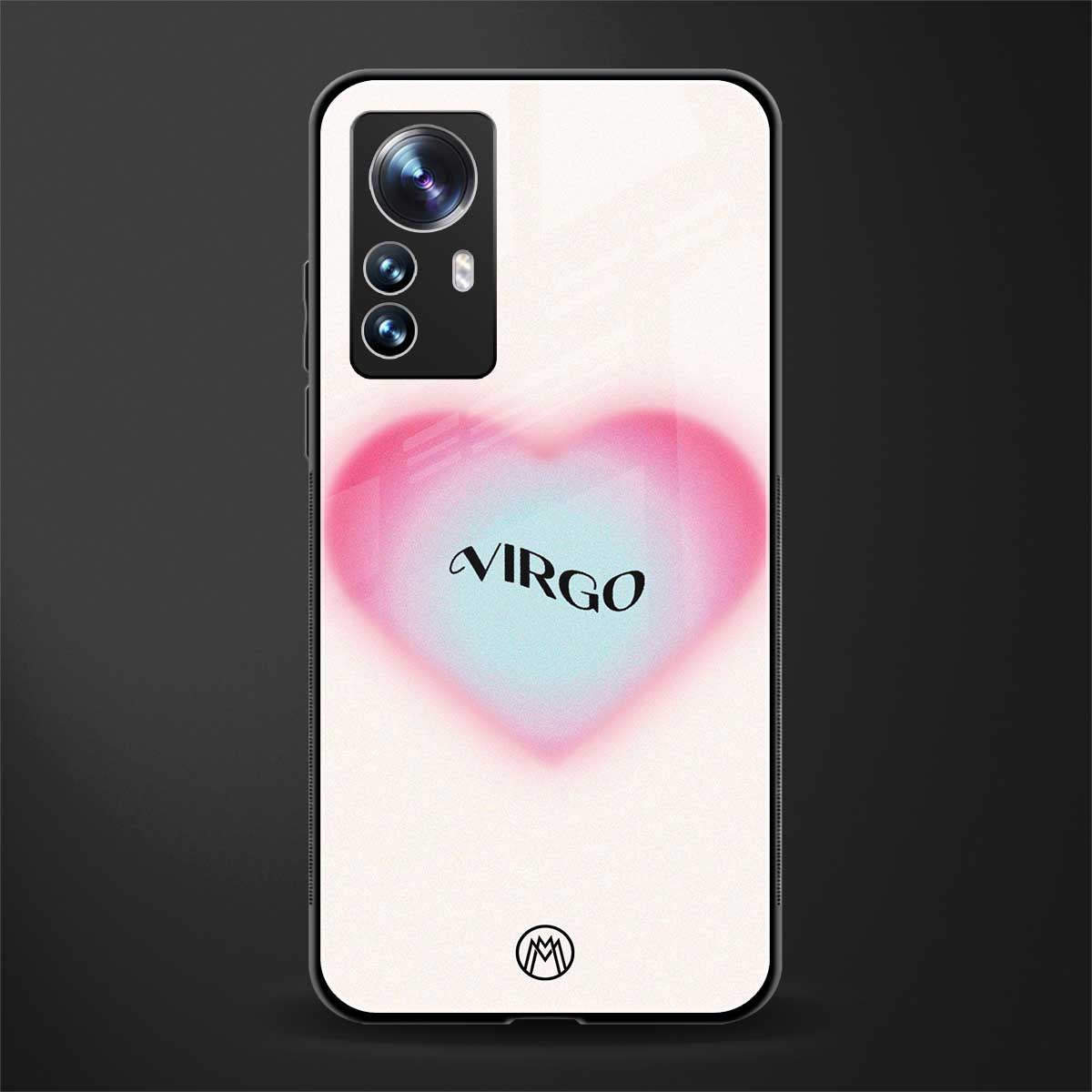virgo minimalistic back phone cover | glass case for xiaomi 12 pro