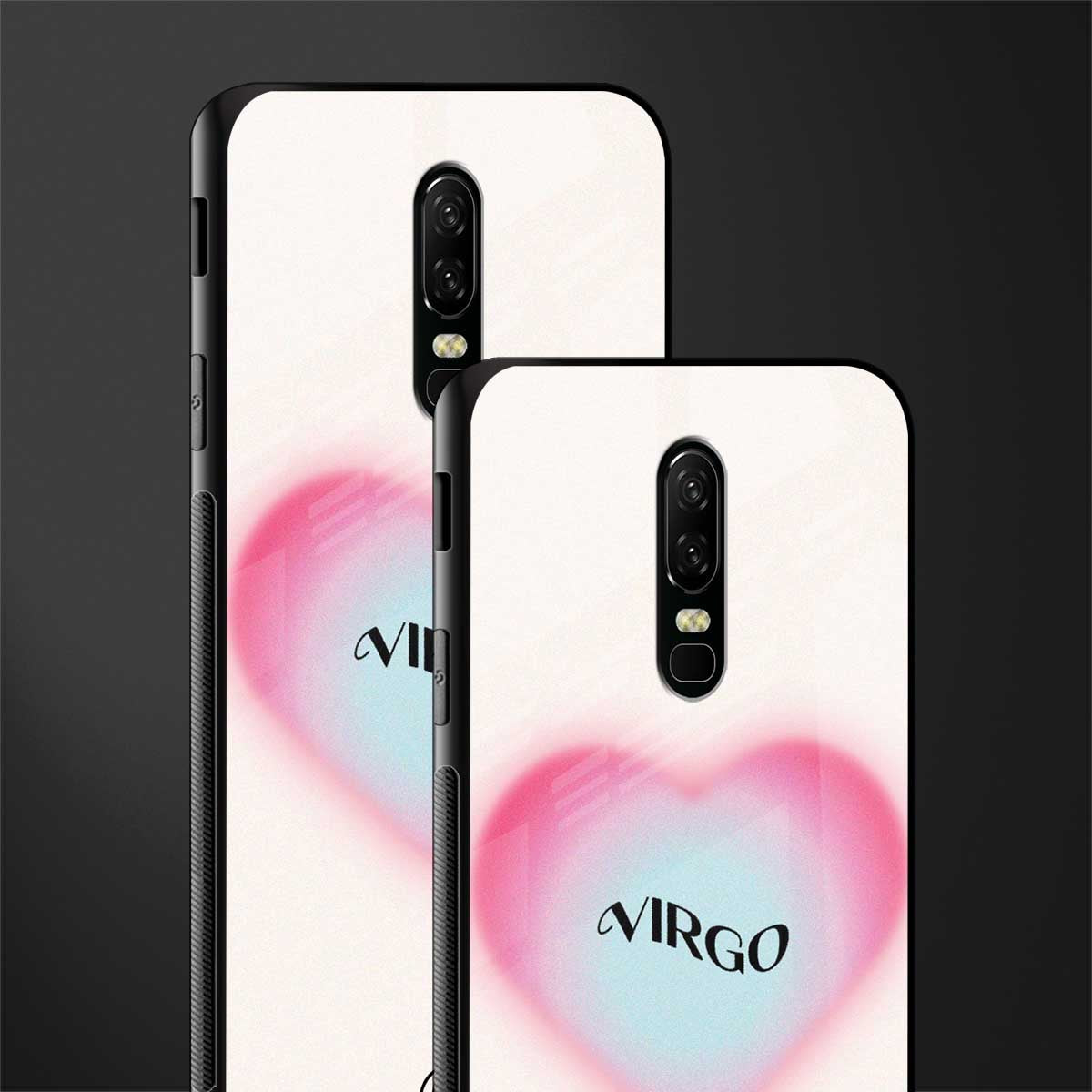 virgo minimalistic glass case for oneplus 6 image-2