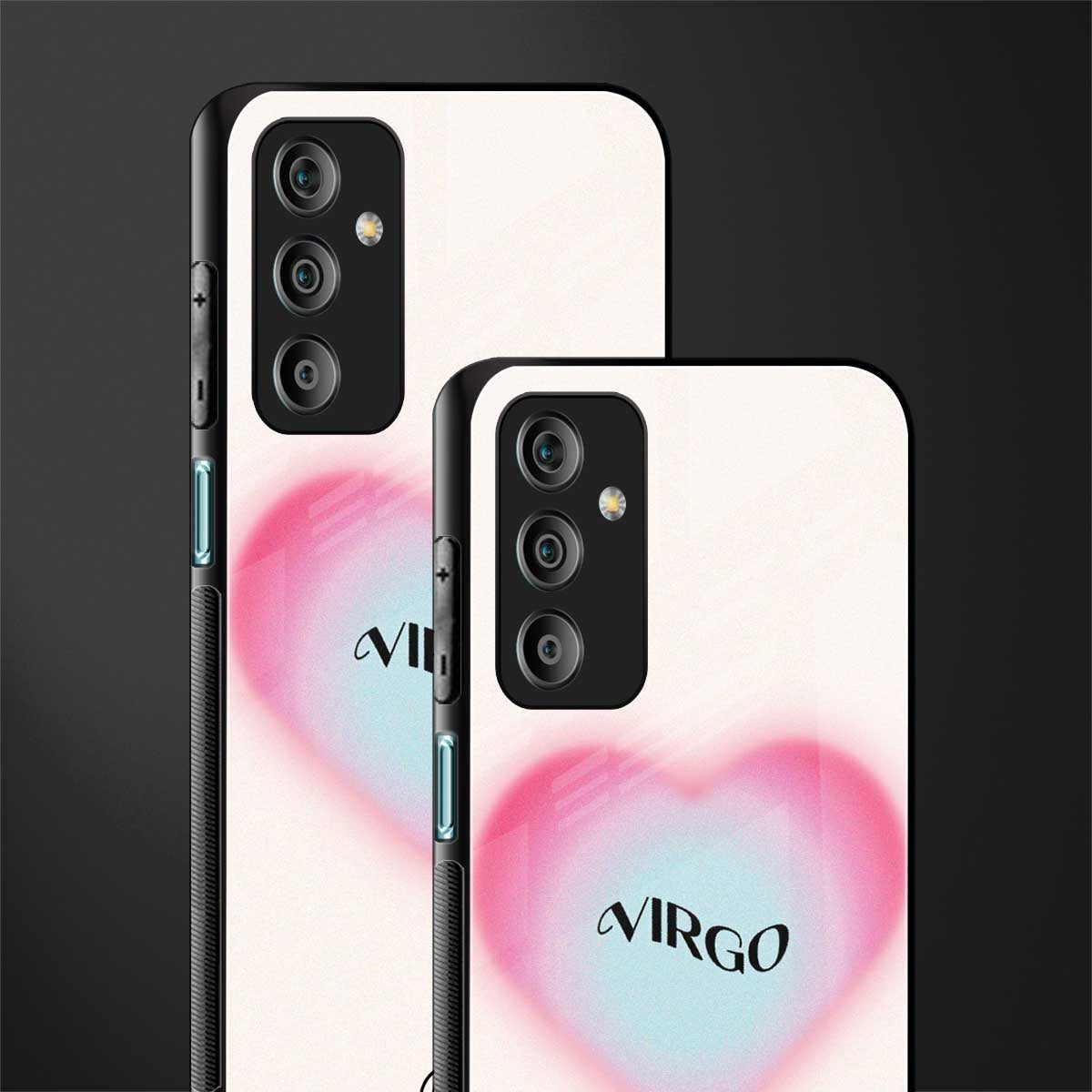 virgo minimalistic back phone cover | glass case for samsung galaxy f23 5g