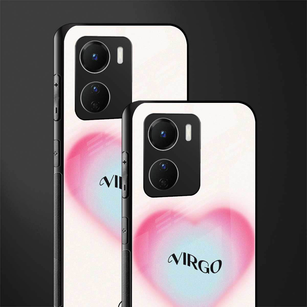 virgo minimalistic back phone cover | glass case for vivo y16