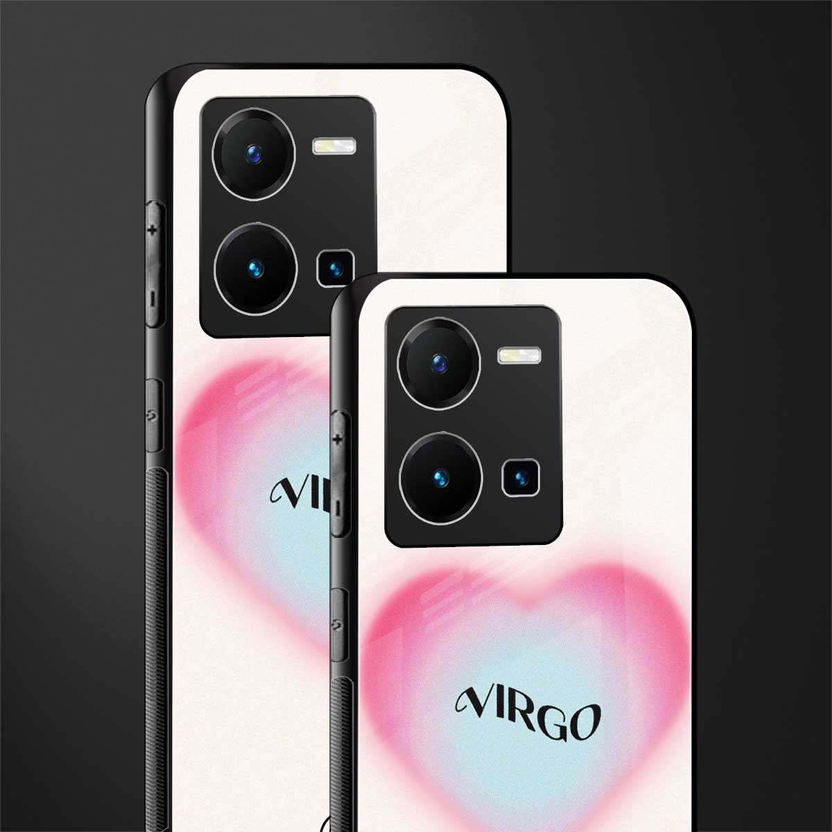 virgo minimalistic back phone cover | glass case for vivo y35 4g