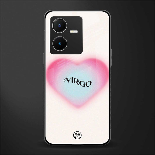 virgo minimalistic back phone cover | glass case for vivo y22
