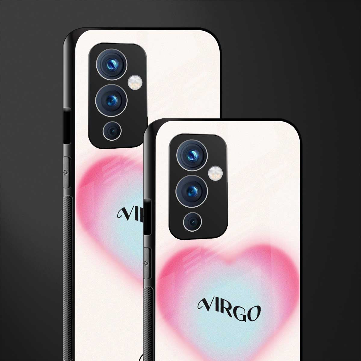 virgo minimalistic back phone cover | glass case for oneplus 9