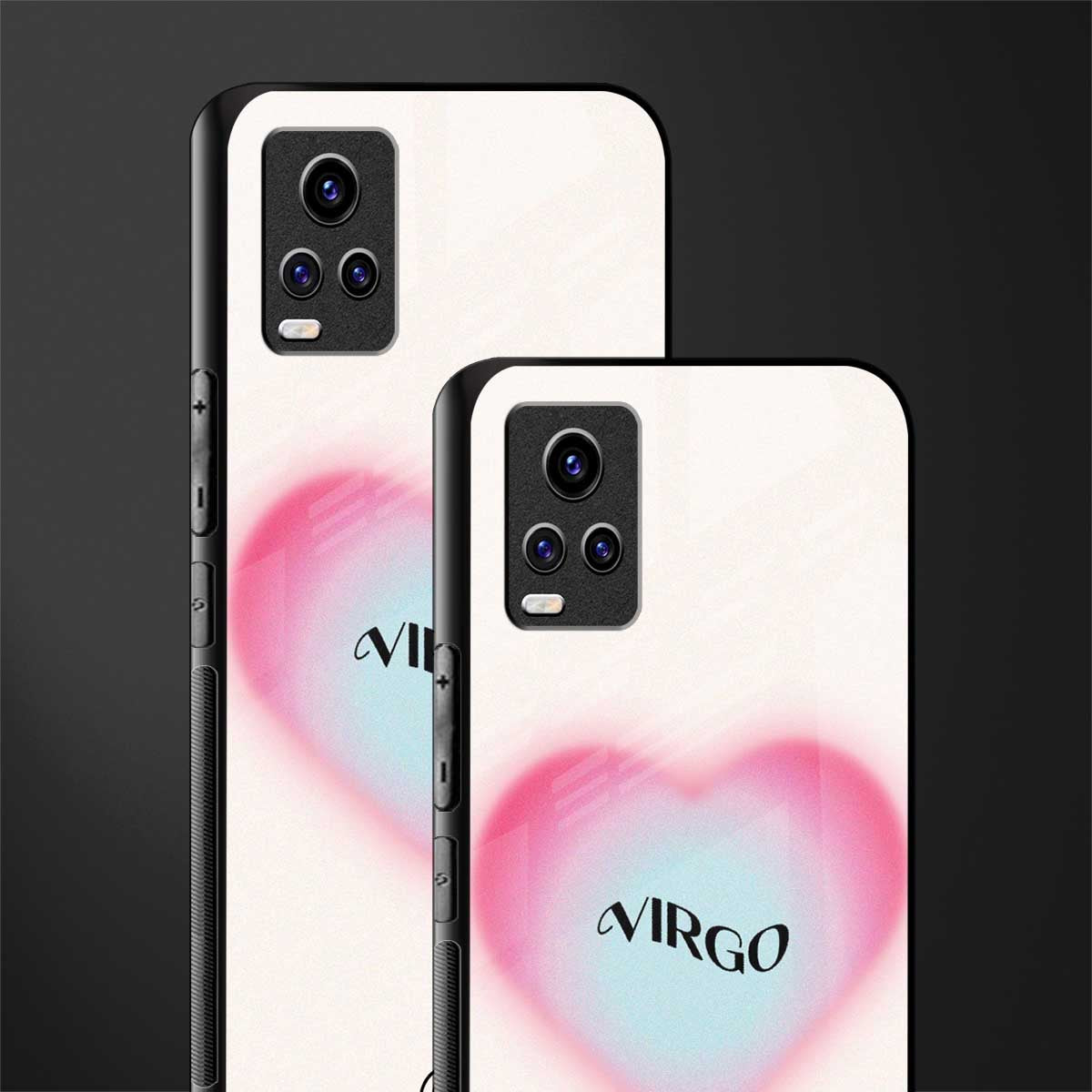 virgo minimalistic back phone cover | glass case for vivo v21e 4g