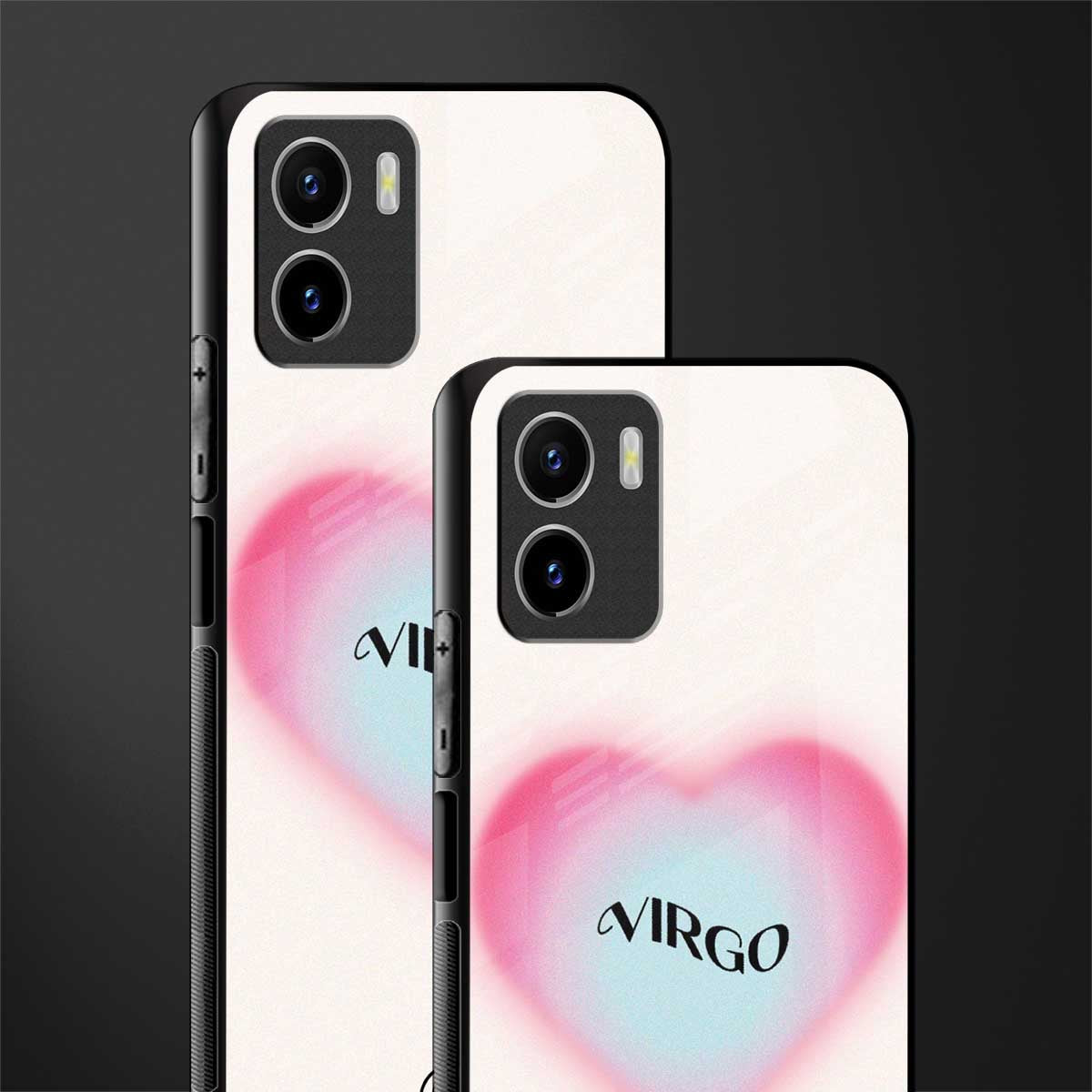 virgo minimalistic back phone cover | glass case for vivo y72